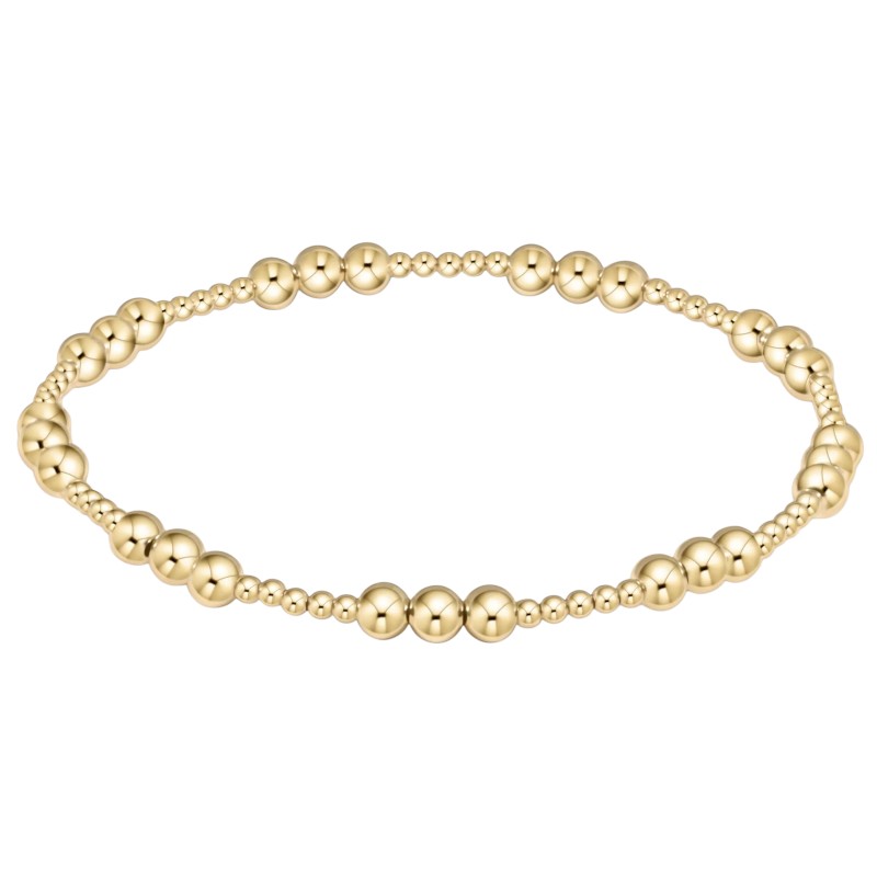 Enewton Design Classic Yellow Gold Joy Pattern Beaded Bracelet, 2mm and 4mm