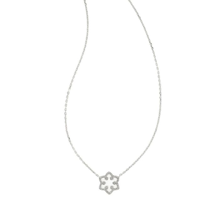 Kendra Scott Snowflake Necklace in Silver Tone