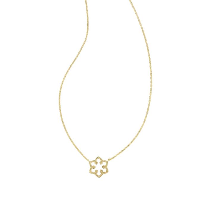Kendra Scott Snowflake Necklace in Yellow Gold Tone