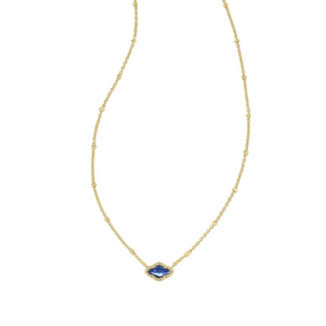 Kendra Scott Mini Abbie Yellow Gold Tone Satellite Necklace in
