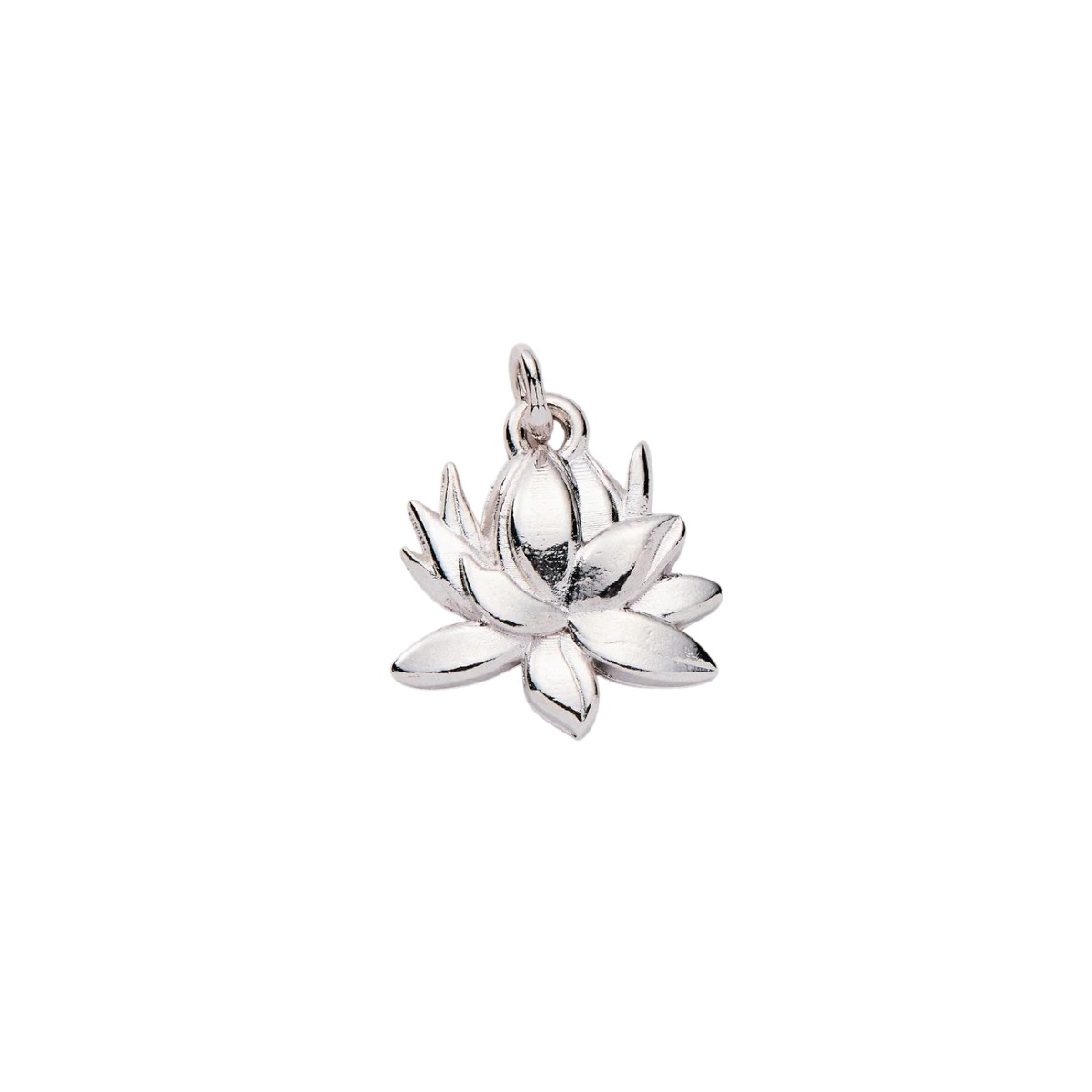 &Livy Lotus Blossom Charm, Silver