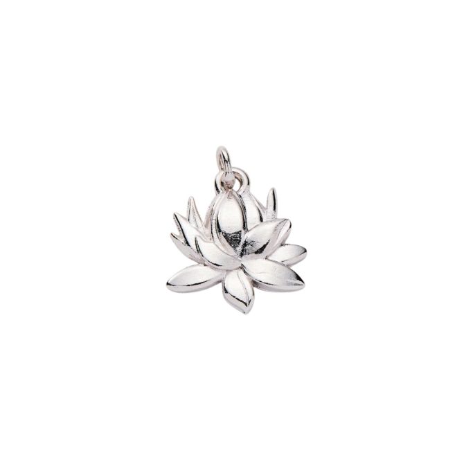&Livy Lotus Blossom Charm, Silver