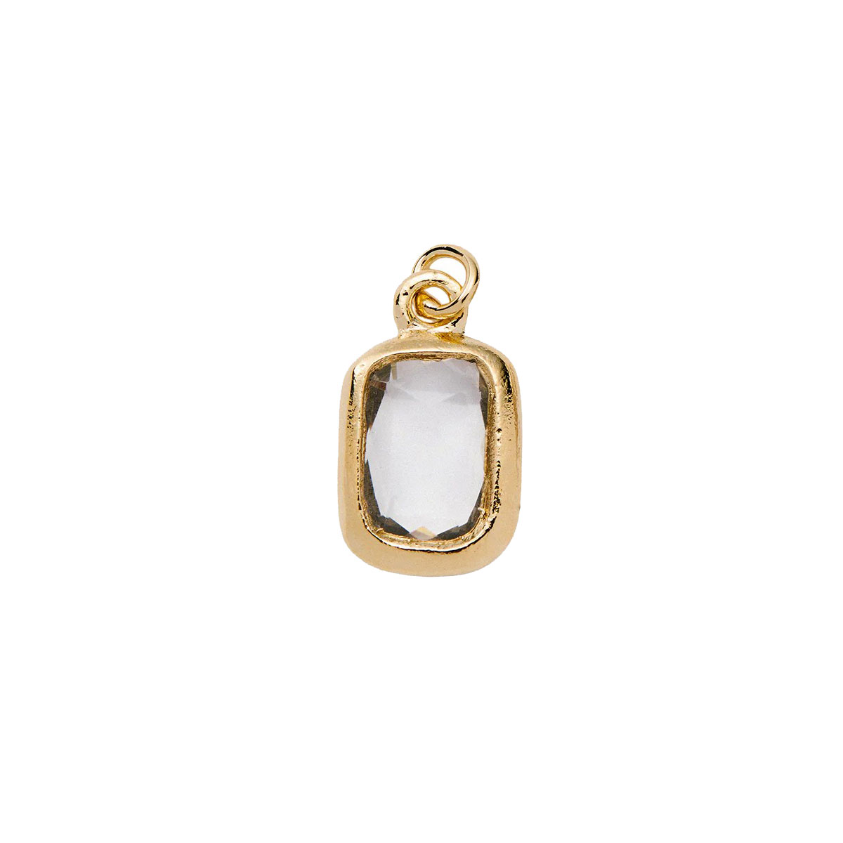 &Livy Yellow Gold Plate Birthstone Charm, April