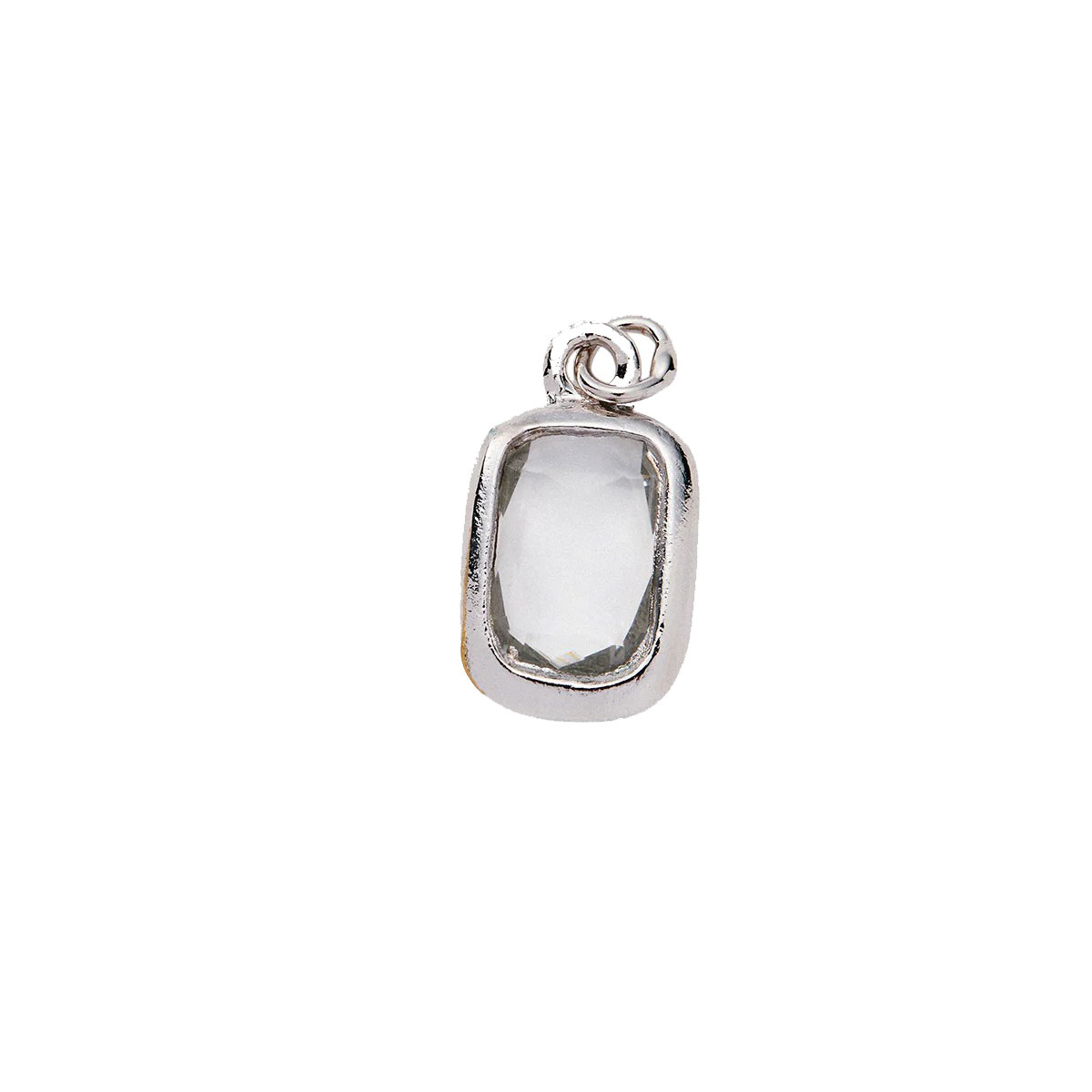 &Livy Silver Birthstone Charm, April