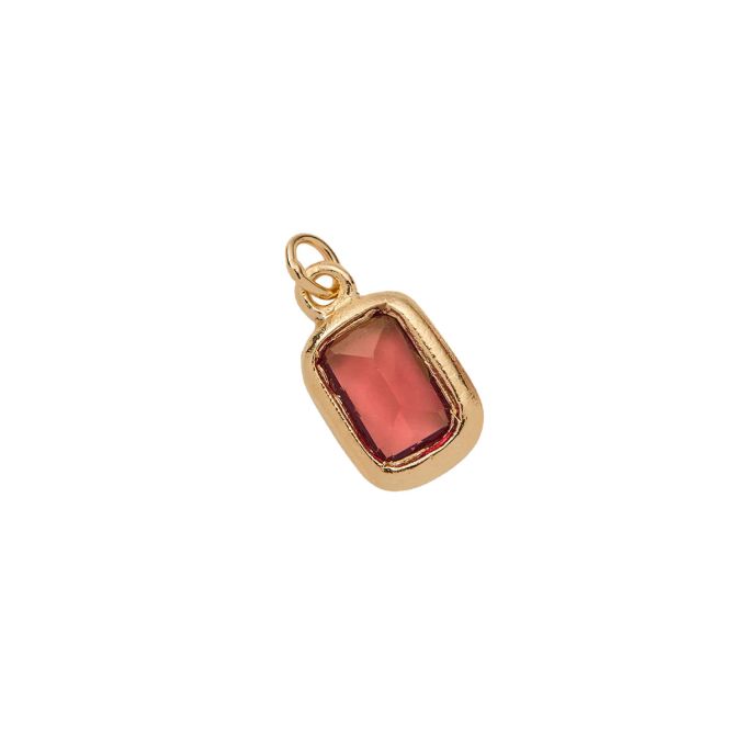 &Livy Yellow Gold Plate Birthstone Charm, July