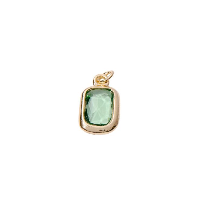 &Livy Yellow Gold Plated Birthstone Charm, August
