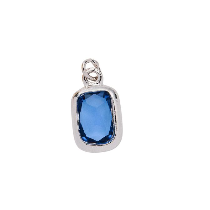 &Livy Silver Birthstone Charm, September