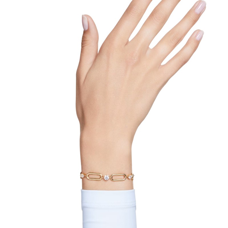 Swarovski Constella Bracelet, White and Yellow Gold Tone Plated