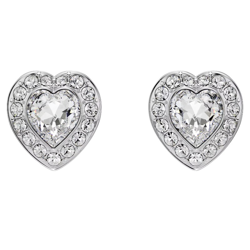 Swarovski Ariana Grande Collection Mixed Cuts Heart Stud Earrings, White