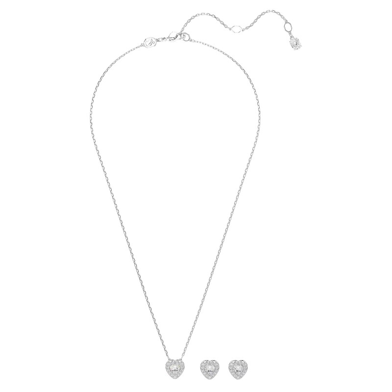 Swarovski Ariana Grande Collection Mixed Cuts Heart Pendant Necklace, White