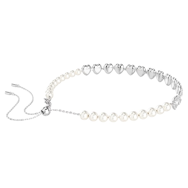 Swarovski Ariana Grande Collection Mixed Cuts Heart Tennis Choker Necklace, White