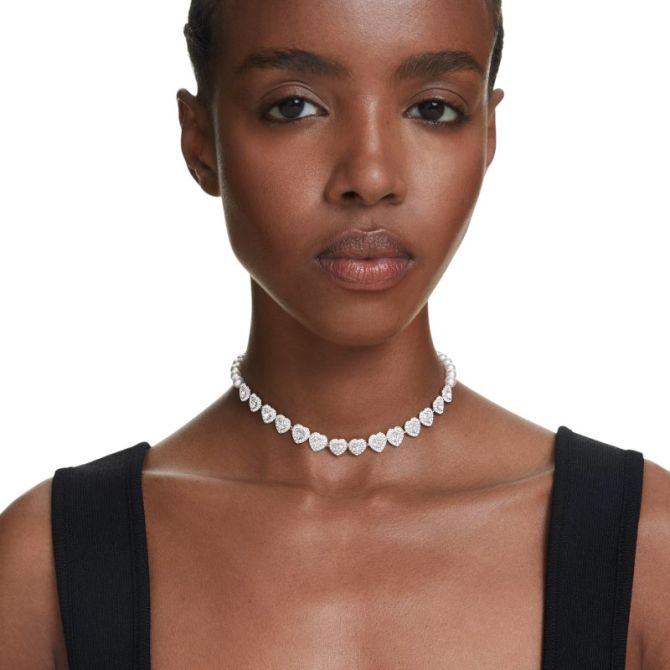 SWAROVSKI x アリアナ グランデ ハート テニスネックレス Tennis Swarovski X Ariana Grande Heart-Shaped Crystal Tennis