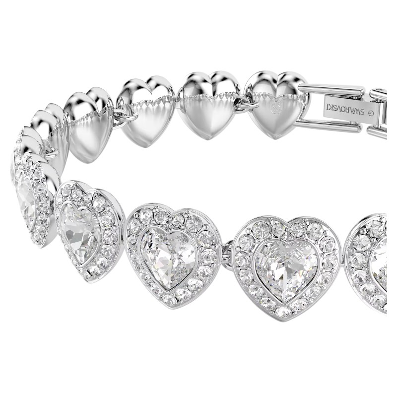 Swarovski Ariana Grande Collection Mixed Cuts Heart Tennis Bracelet, White