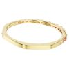Swarovski Baguette Cut Matrix Large Bangle, Pink and Yellow Gold Tone Plated