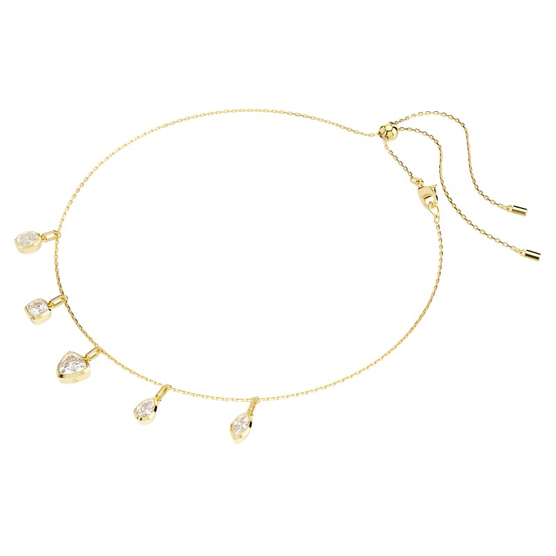 Swarovski Mixed Cuts Imber Necklace, White and Yellow Gold Tone Plated