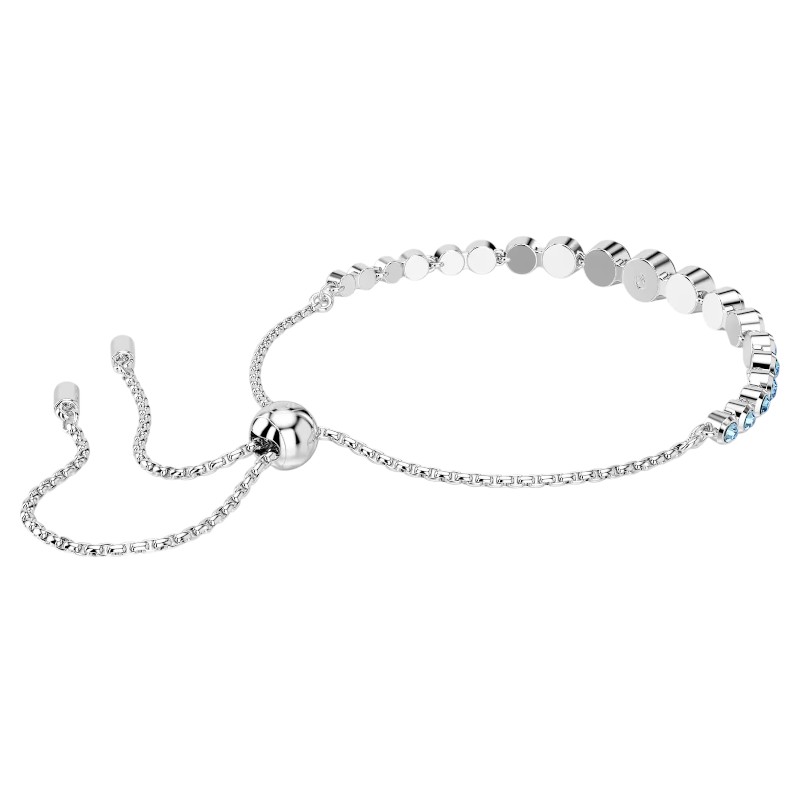 Swarovski Mixed Cuts Imber Tennis Bracelet, Blue and Rhodium Plated