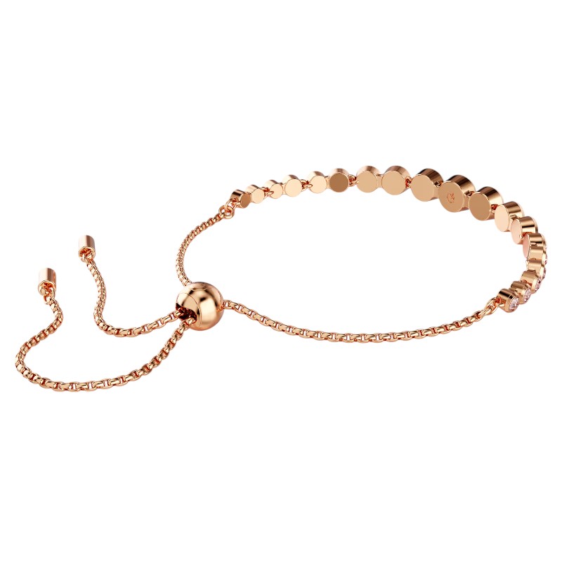 Swarovski Mixed Round Cuts Imber Tennis Bracelet, Pink and Rose Gold Tone Plated