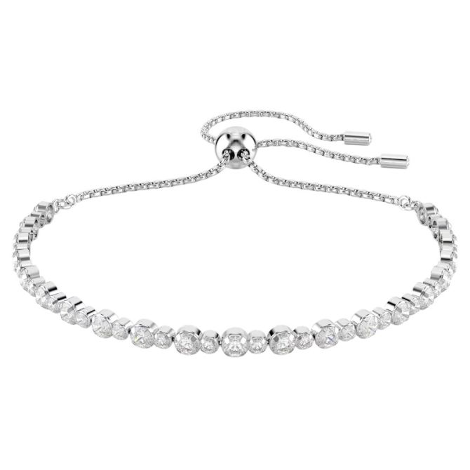 Swarovski Mixed Round Cuts Imber Tennis Bracelet, Rhodium Plated