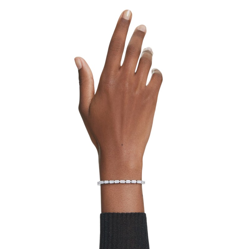 Swarovski Matrix Baguette Cut Tennis Bracelet, White