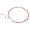 Swarovski Millenia Octagon Cut Tennis Necklace, Purple and Gold Tone