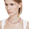 Swarovski Millenia Octagon Cut Tennis Necklace, Purple and Gold Tone
