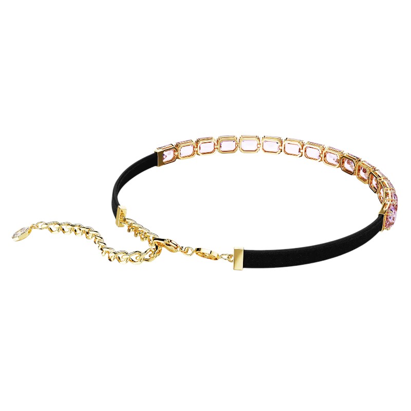 Swarovski Millenia Octagon Cut Tennis Choker, Purple and Gold Tone
