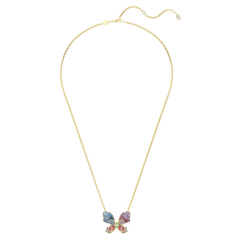 Swarovski Idyllia Mixed Cuts Pave Butterfly Pendant and Brooch, Multicolored