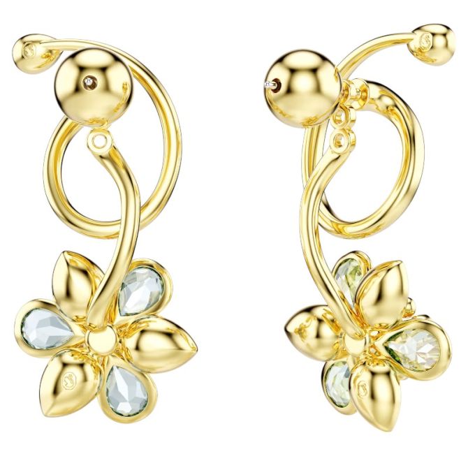 Swarovski Idyllia Asymmetrical Design Mixed Cuts Flower Drop