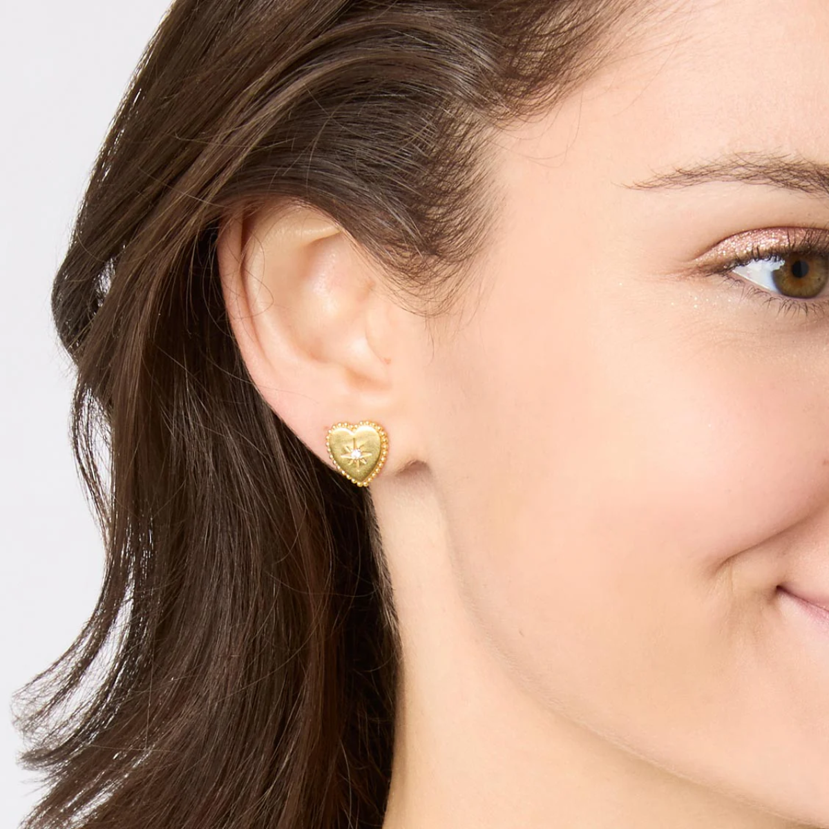 Julie Vos Heart Stud Earrings