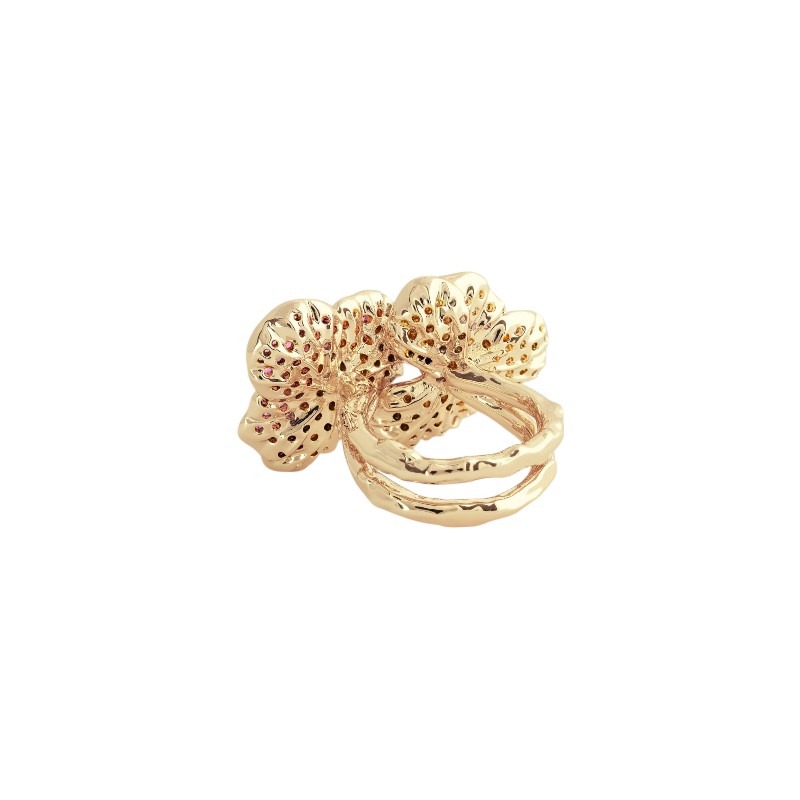 Anabel Aram Orchid Double Pink Pave Ring, 7