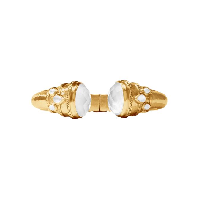Julie Vos Regular Cannes Cuff Bracelet, Gold and Iridescent Clear Crysal