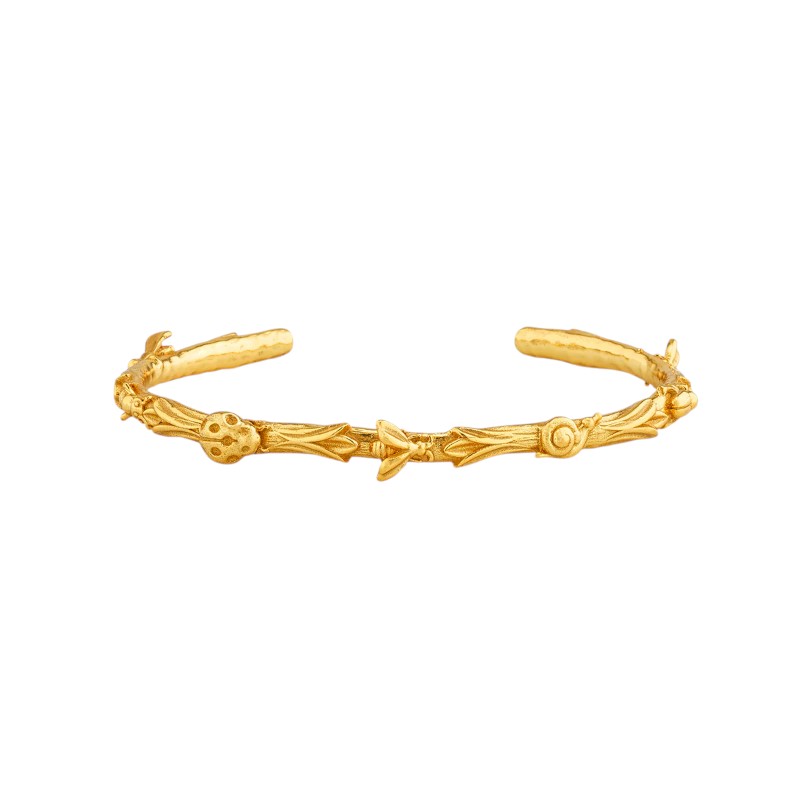 Capucine De Wulf Meadow Companions Petite Cuff, Gold Plated