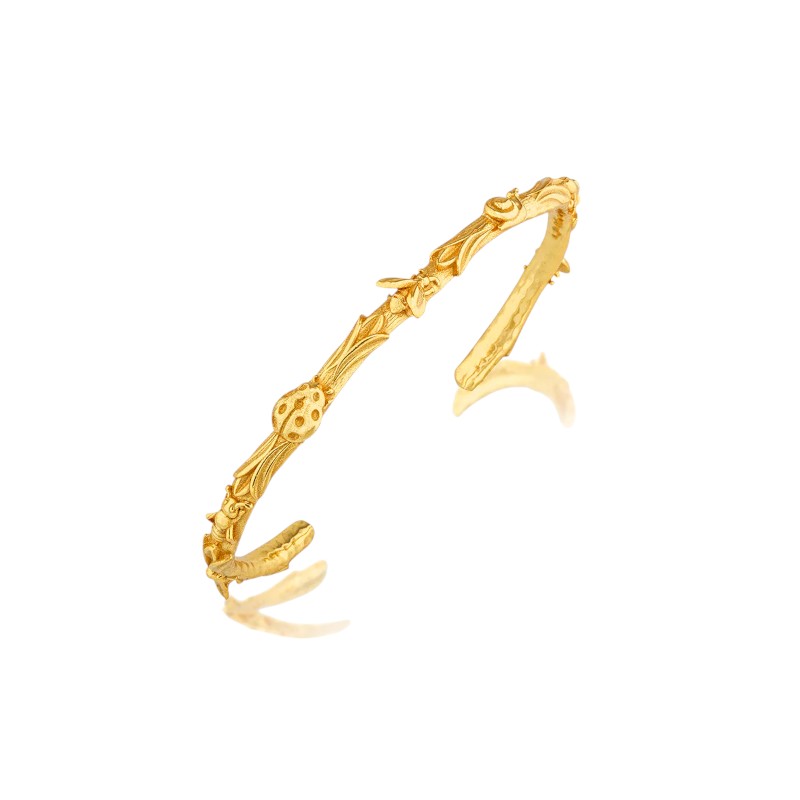 Capucine De Wulf Meadow Companions Petite Cuff, Gold Plated