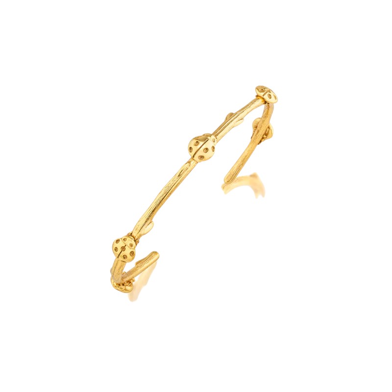Capucine De Wulf Meadow Ladybug Petite Cuff, Gold Plated