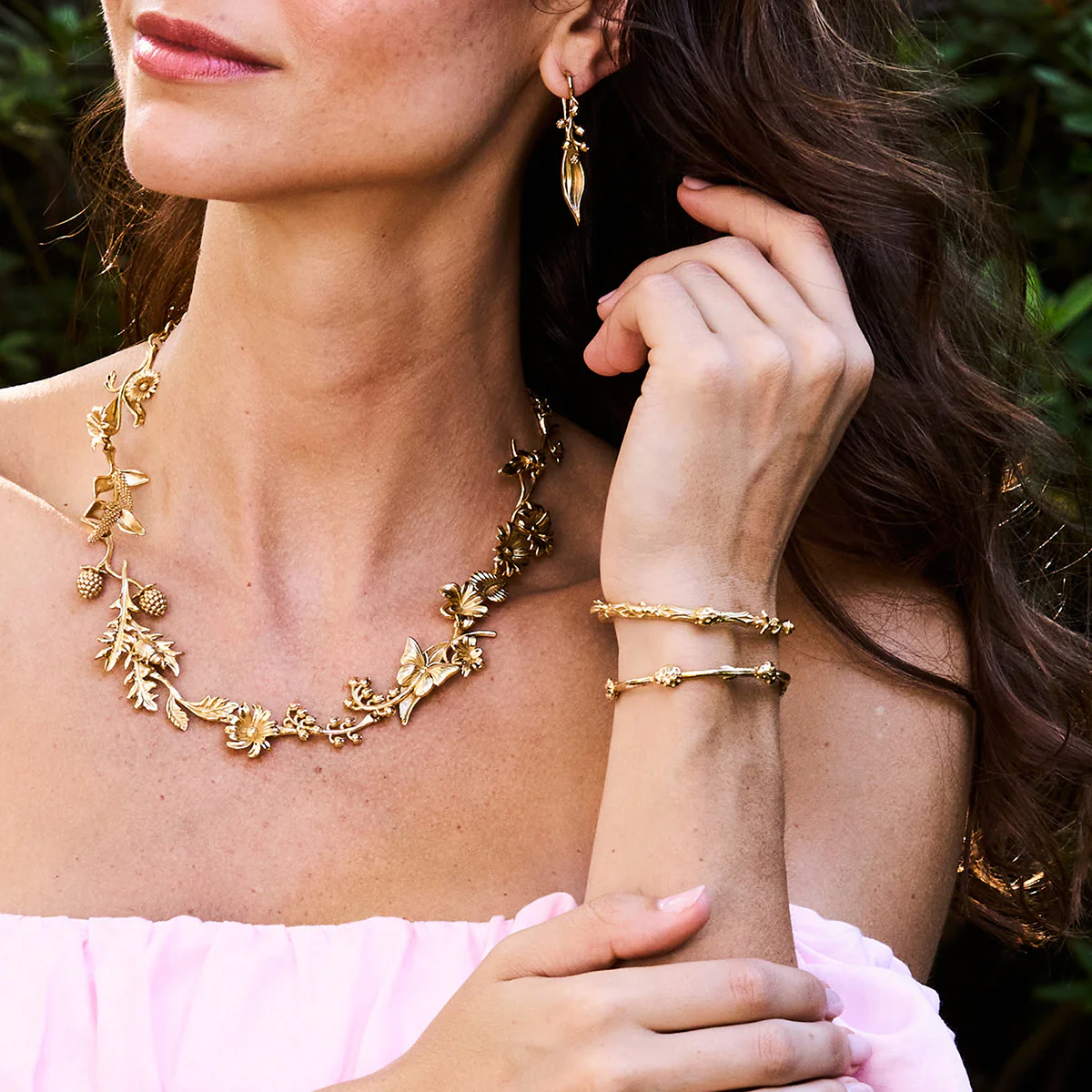 Capucine De Wulf Meadow Ladybug Petite Cuff, Gold Plated