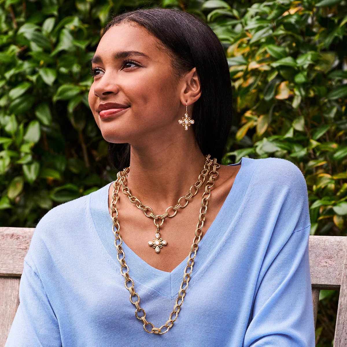 Capucine De Wulf Monique Gem Pendant, Mother of Pearl