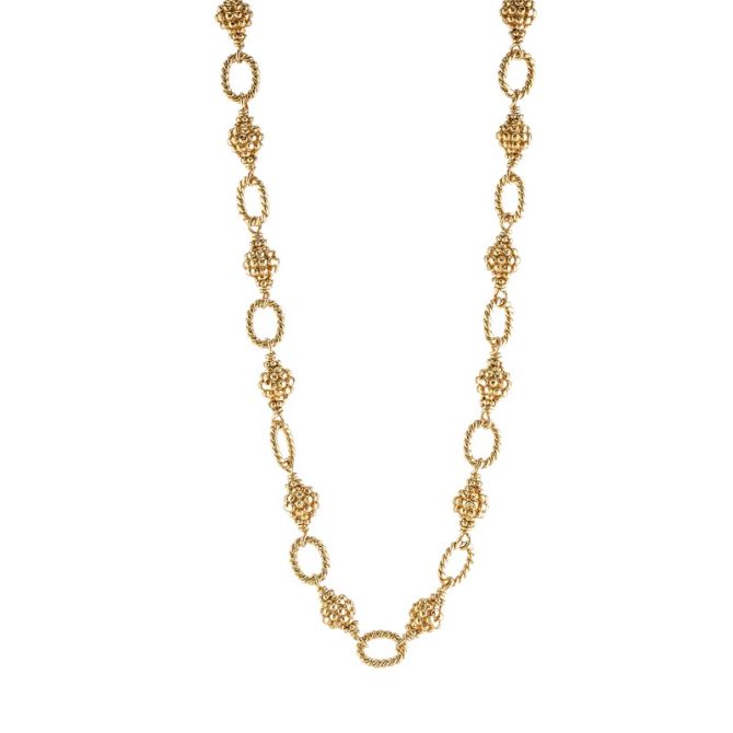 Capucine De Wulf Gold Plated Berry and Bead Chain, 24"