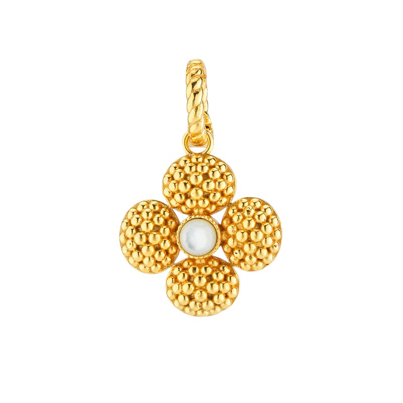 Capucine De Wulf Berry Clover Double Sided Pendant, Mother of Pearl