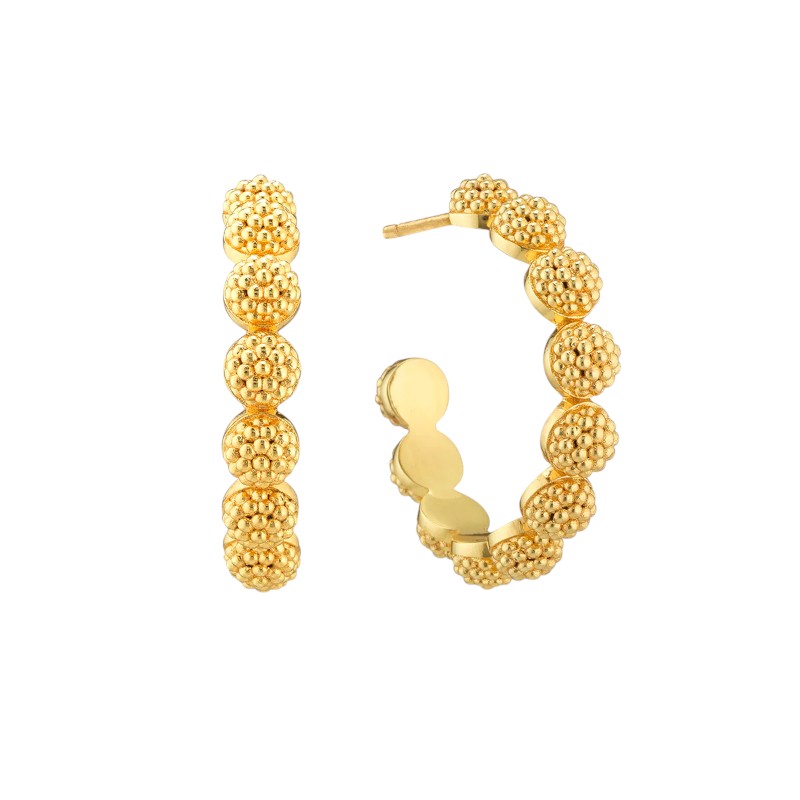 Capucine De Wulf Berry Icon Small Hoop Earrings, Gold Plated