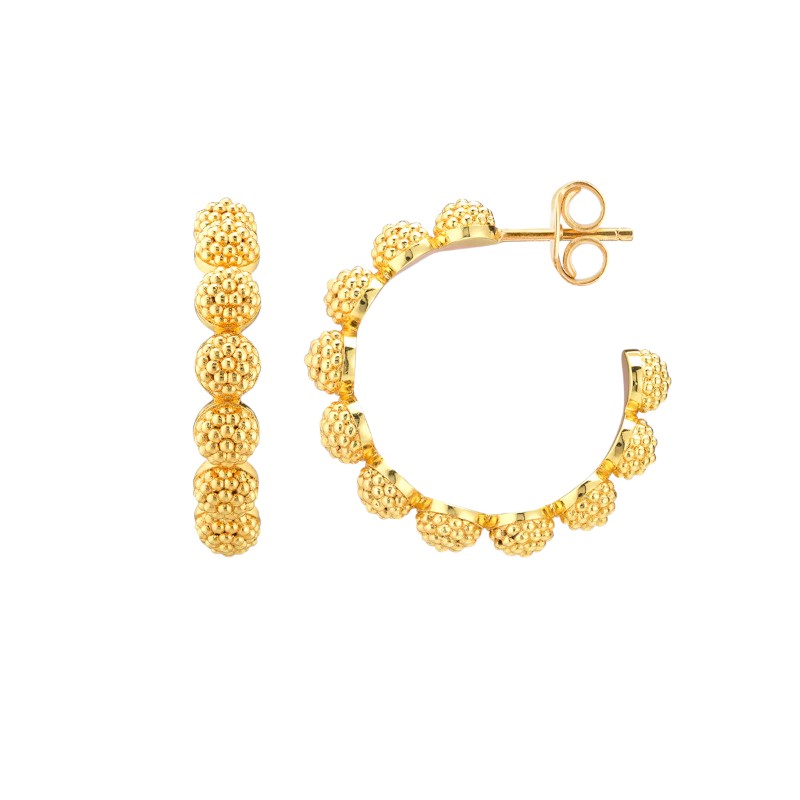 Capucine De Wulf Berry Icon Small Hoop Earrings, Gold Plated