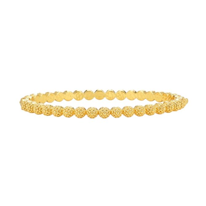 Capucine De Wulf Gold Plated Berry Eternity Petite Hinged Bangle, Small to Medium