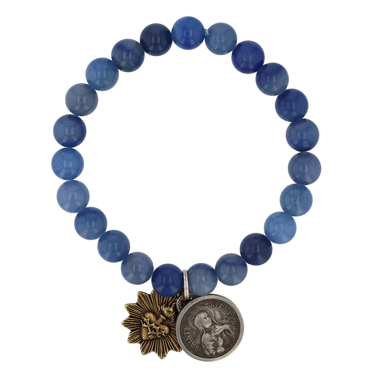 Miracle Icons by Mary Jo Pane Faceted Kyanite 8mm Bracelet