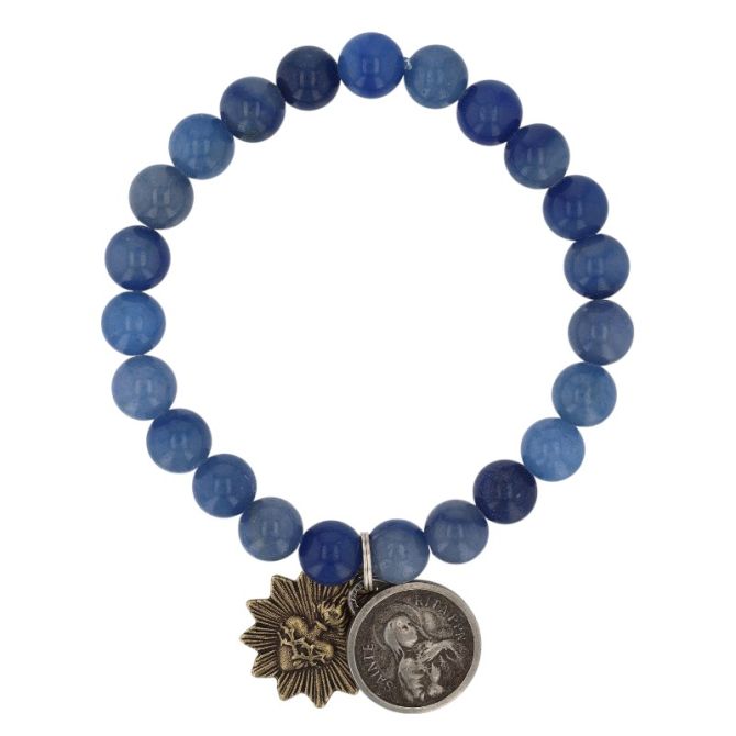 Miracle Icons by Mary Jo Pane Faceted Kyanite 8mm Bracelet