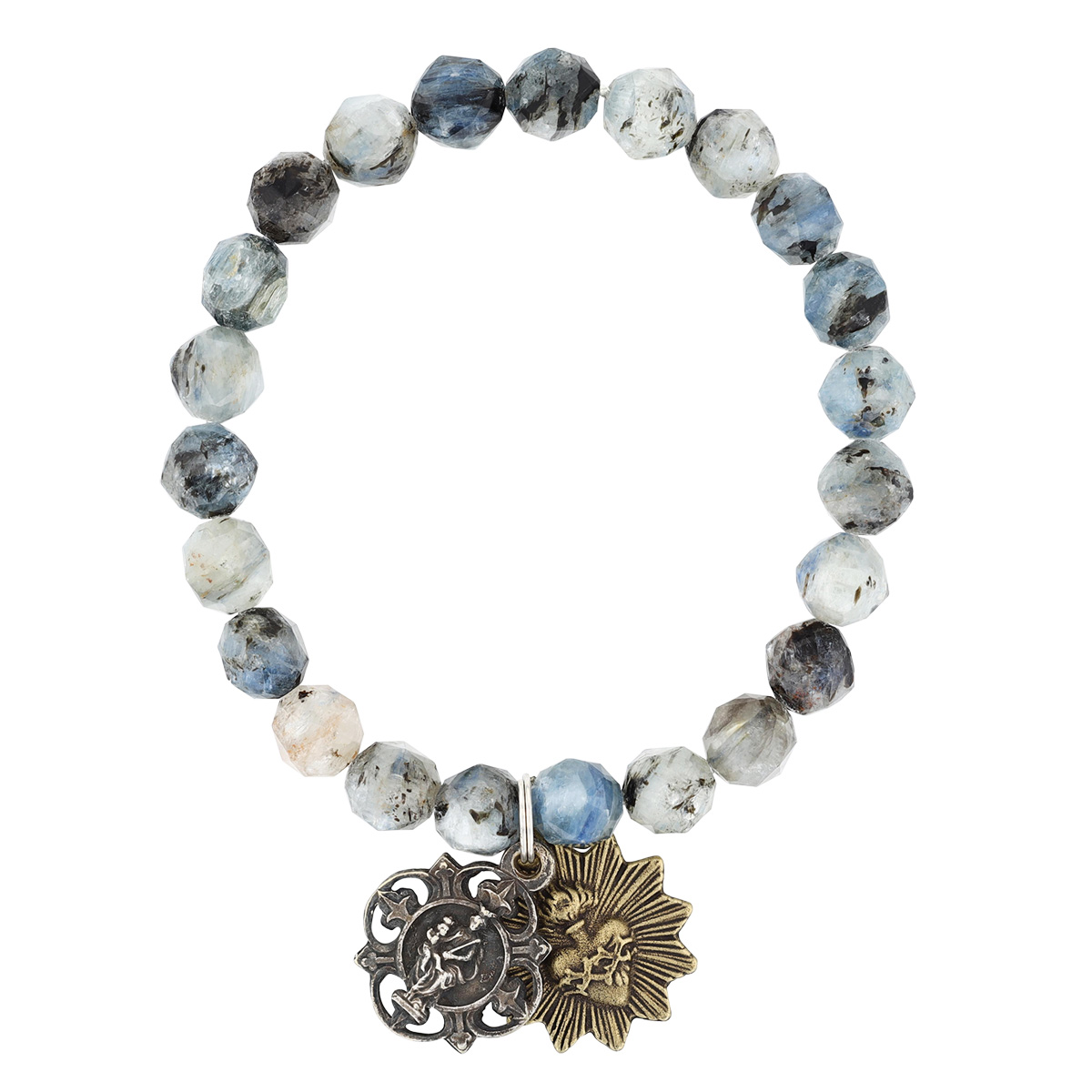 Miracle Icons by Mary Jo Pane Blue Amazonite 8mm Bracelet