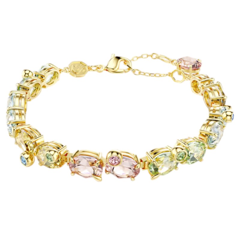 Swarovski Asymmetrical Gema Mixed Cuts Tennis Bracelet, Multicolor
