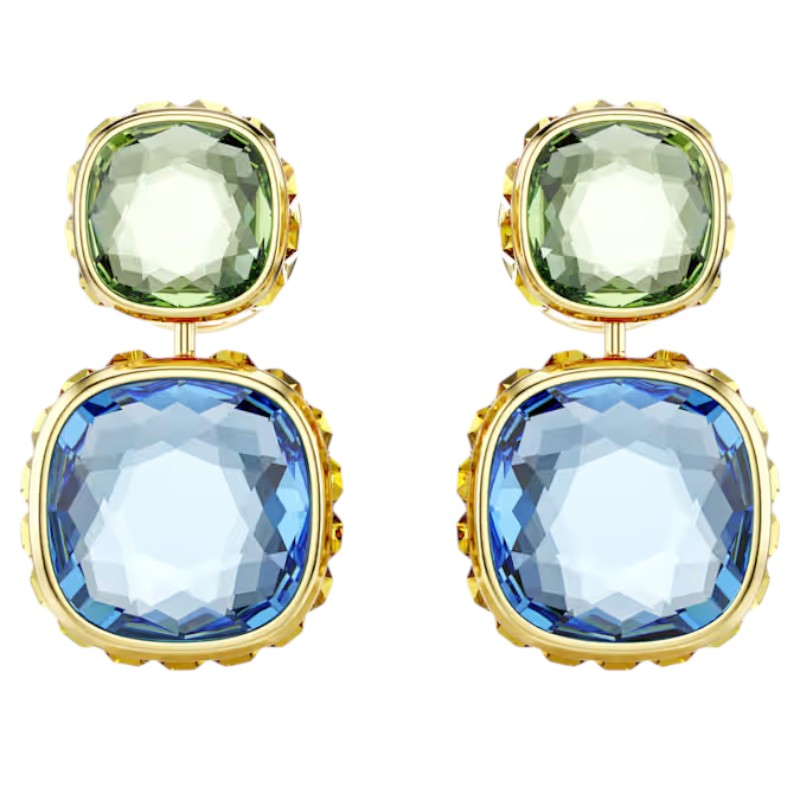 Swarovski Cushion Cut Chroma Drop Earrings, Multicolor