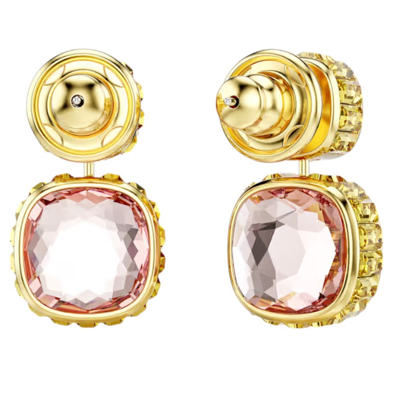 Swarovski Cushion Cut Chroma Drop Earrings, Multicolor