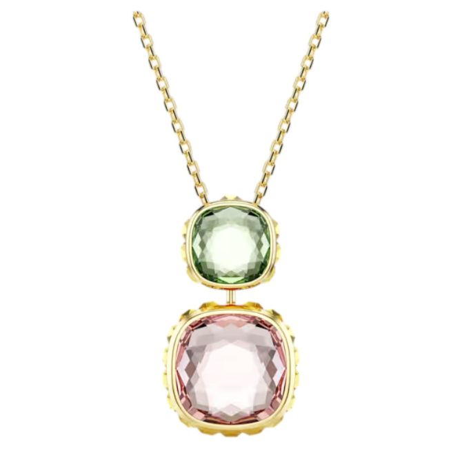 Swarovski Cushion Cut Chroma Pendant, Multicolor
