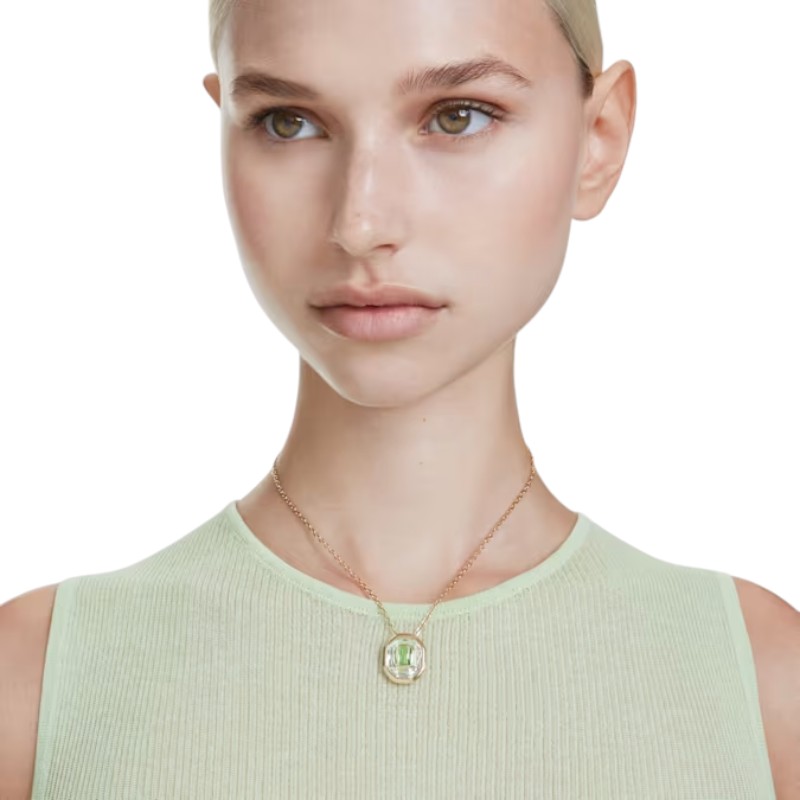 Swarovski Octagon Cut Chroma Pendant, Green
