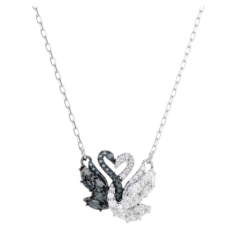 Swarovski Swan Pendant, Black